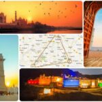 Golden Triangle Tours of India – Delhi Agra Jaipur Highlights A collage of Delhi, Agra, and Jaipur landmarks representing Golden Triangle Tours of India
