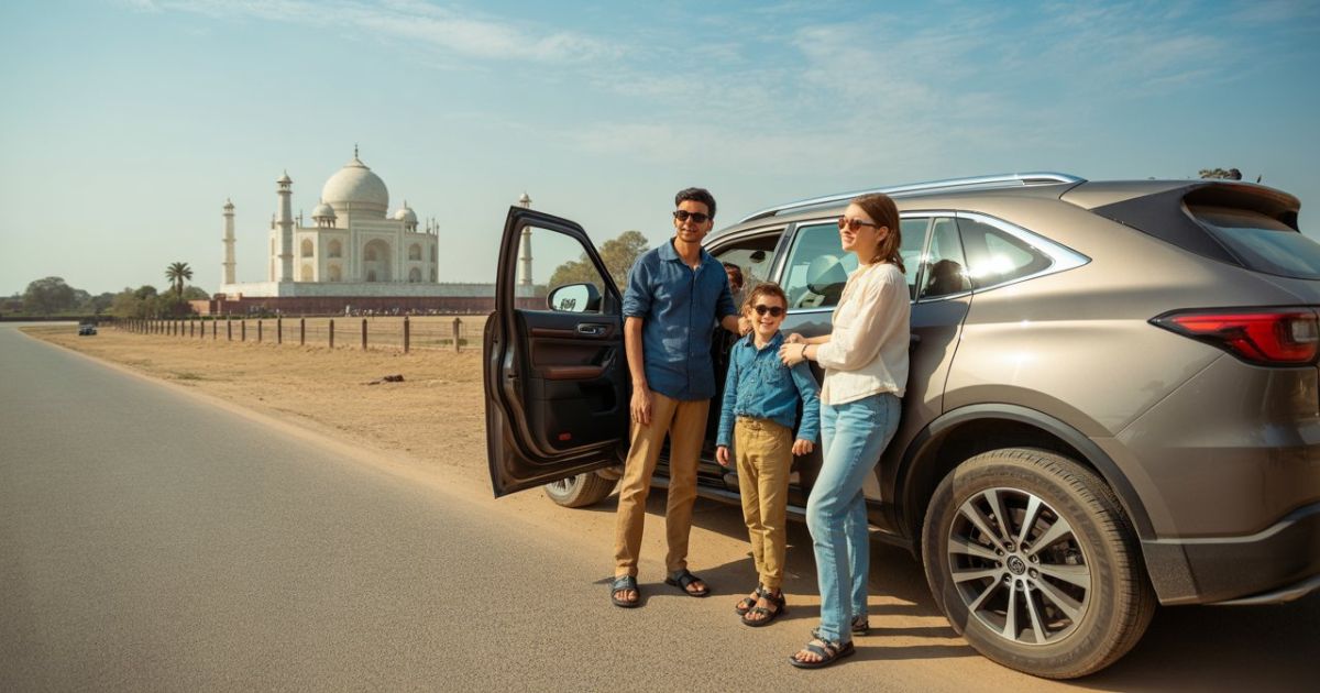 Stress-free private trip to the Taj Mahal by car with family travelers