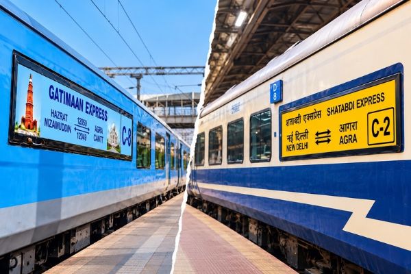 Gatimaan Express vs Shatabdi Express for a luxury Taj Mahal tour
